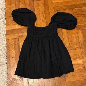 Abercrombie & Fitch Black Cotton/Linen Dress